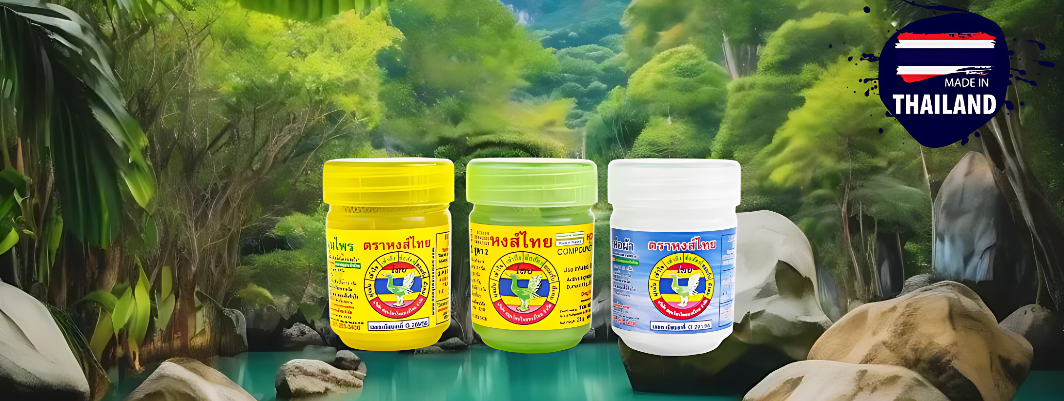 Hong Thai herbal inhaler in natuurlijke setting met de natuur